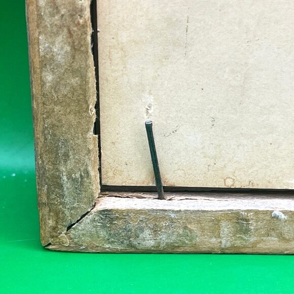 Antique 1920s Framed Photo Man Woman Wedding Roaring Twenties Ornate Wood Frame - Picture 12 of 12